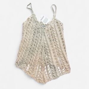 GUESS Cream Crochet Tank Top; Size Small; New with Tags (NWT)